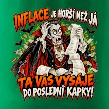 Drákula vyděšený z nekonečně dlouhé účtenky