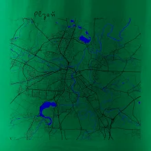 Plzeň mapa s vodními toky