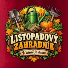 Listopadový zahradník v hlíně je doma