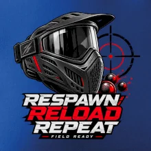 Paintballová maska respawn reload repeat