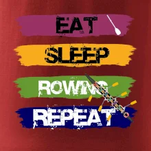 Eat sleep rowing repeat barevné