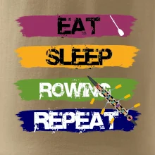 Eat sleep rowing repeat barevné