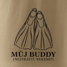 Můj buddy dvě překřížené potápěčské ploutve