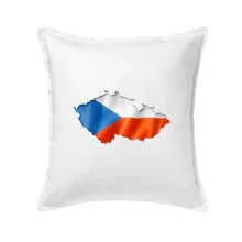 Česká vlajka v obrysu republiky