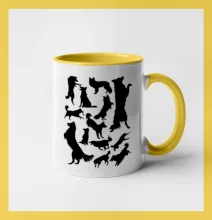 Border kolie siluety