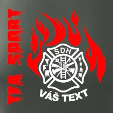 TFA Sport SDH (červený oheň) - Vlastní nápis