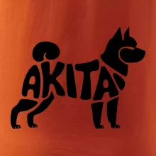 Akita Inu - Nápis v těle