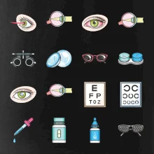 Oční lékař ikony