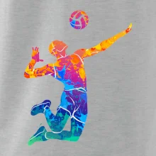 Volejbalista splash s míčem