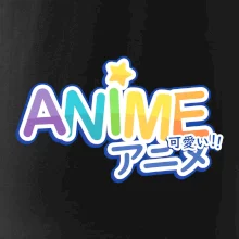 Anime nápis duhový