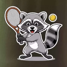 Mýval hraje tenis kreslený