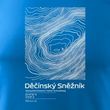 Děčínský Sněžník - vrstevnice v obdélníku
