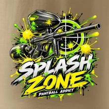 Neonový zásah splash zone paintball