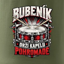 Bubeník drží kapelu pohromadě - červený rockový buben