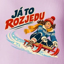Rodinná vánoční trička - Já to rozjedu máma sáňkování
