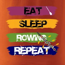 Eat sleep rowing repeat barevné