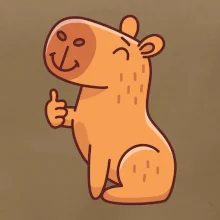 Kapybara s palcem nahoru