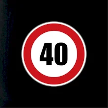 Dopravní značka - omezení rychlosti 40 Dopravní značka - omezení rychlosti 40