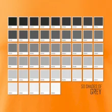 50 barevných odstínů šedi
