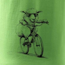 Ovce s brýlemi na kole