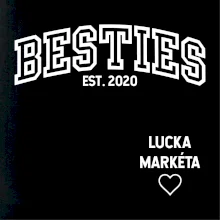 Párové mikiny - Besties (Rok a jména na rukávu)