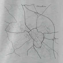 Černobílá mapa Chrudim