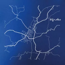 Černobílá mapa Nýrsko  340 22