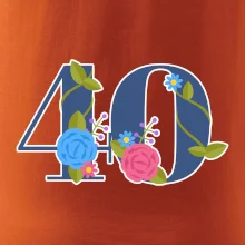Květinové číslo kreslené - 40