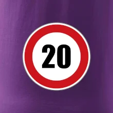 Dopravní značka - omezení rychlosti 20