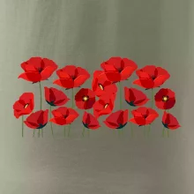 Vlčí mák v řadě