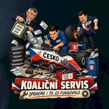 Macinka opravuje závodní auto ČESKO