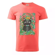 Kočka s květy malovaná