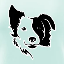 Border kólie obrys hlavy