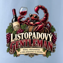 Listopadový gentleman se sklenkou červeného vína