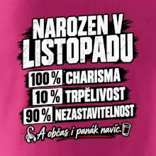Narozen v listopadu charisma trpělivost a panák