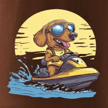 Jezevčík na vodním skútru