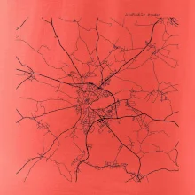 Černobílá mapa  Jindřichův Hradec (37701)