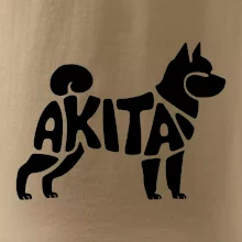 Akita Inu - Nápis v těle