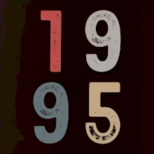 Vintage číslice 1995