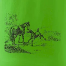 Kůň a hříbě malované