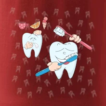 Zubařské tričko - kartáček a jídlo