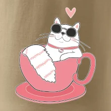 Hustá kočka v hrníčku