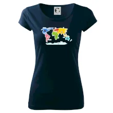 Světové kontinenty s názvy a zvířátky