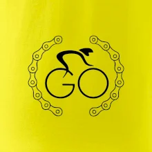 Logo cyklisty a řetěz Logo cyklisty a řetěz