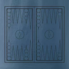 Backgammon černobílý