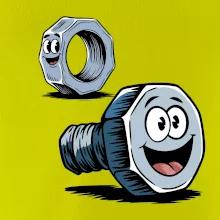 Parové triko - Šroub a matka