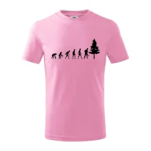 Evoluce dřevorubec - pila a strom