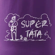 Kreslený nápis super táta