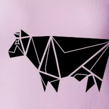 Origami kráva z boku