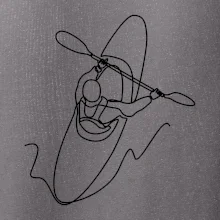 Kajak  ze shora jedním tahem